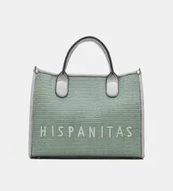 Hispanitas damestas groen leer/raffia