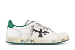 Premiata luxe sneakers off white-groen leer
