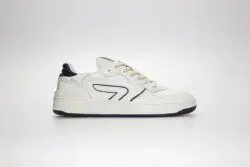 Hub wit leren sneakers met blauw