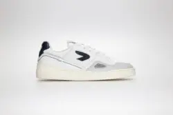 Hub wit leren sneakers met blauw