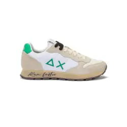 Sun68 witte sneakers met groen