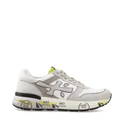 Premiata luxe sneakers wit-grijs combi