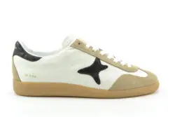 AMA luxe sneakers wit-zwart leer