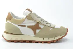Ama beige sneakers met wit