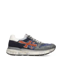 Premiata luxe sneakers blauw-oranje