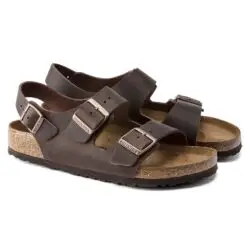 Birkenstock sandalen bruin leer