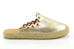 Kanna goud leren slippers