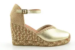 Kanna espadrilles sleehak goud leer