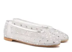 Toral zilveren ballerina met strass