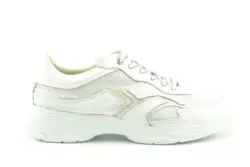 DL Sport witte sneakers met zilver
