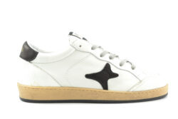AMA Brand luxe sneakers off white/zwart leer