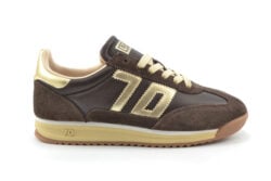 Back 70 bruine sneakers met goud