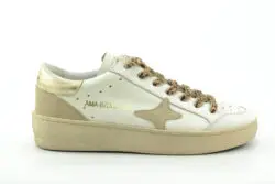 AMA  luxe sneakers off white/leopard/goud