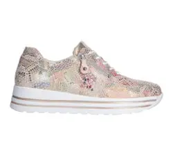 Waldlaufer lage sneakers rose multi/rits