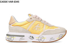 Premiata luxe sneakers Cassie okergeel