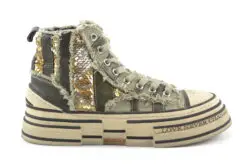 Rebecca White mid sneakers taupe-goud