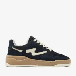 Via Vai retro sneakers blauw suede