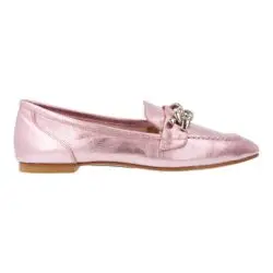 Red-Rag loafers metallic rose leer