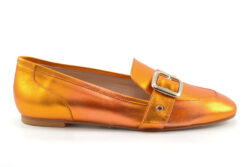 Red-Rag loafers oranje metallic leer