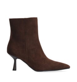 Bibi Lou bruin suede enkellaarzen met hak