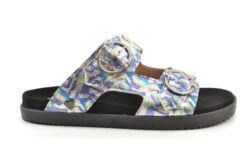 Floris van `Bommel slippers  zilver-blauw multi