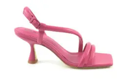 Lola Cruz sandalen hak Fuxia leer