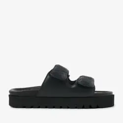 Via Vai slippers zwart leer