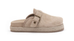 Warmbat beige suede muilen