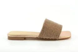 Tosca Blu slippers goud-bruin strass