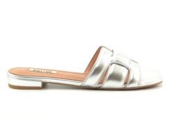 Bibi Lou slippers zilver leer