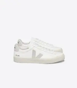 Veja witte leren sneakers met beige