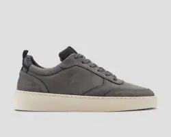 Rehab lage sneakers donkergrijs nubuck