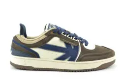 Kaotiko retro sneakers blauw-beige-taupe