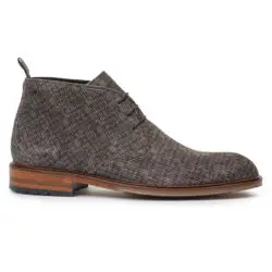 Floris van Bommel hoge veterschoenen taupe suede H