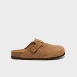 Scholl taupe suede muilen
