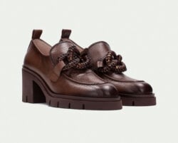 Hispanitas bruin leren pumps