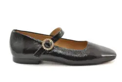 KMB ballerina zwart lak gesp