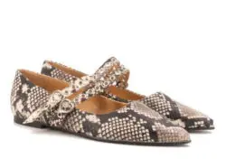 Toral ballerina snake-print beige-zwart