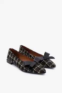 Angel Alarcon zwarte tweed ballerina's