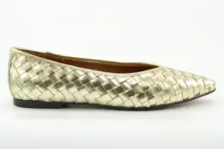 Toral ballerina's goud leer vlecht