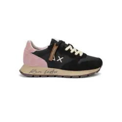 Sun68 zwarte sneakers met roze