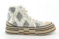 Rebecca White mid sneakers wit-zilver