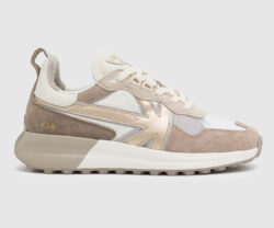 Kaotiko lage sneakers wit-beige-goud