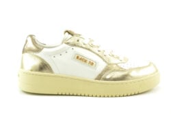 Back 70 retro-sneakers wit-goud leer