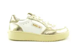 Back 70 retro-sneakers wit-goud leer
