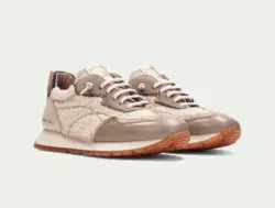 Hispanitas beige sneakers met teddy