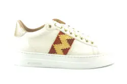 Stokton lage sneakers 758-D off white-goud