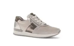 Gabor beige sneakers met rits