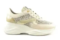 DLSport beige sneakers met tweed