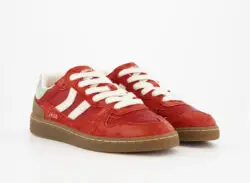 Coolway rood suede sneakers met wit